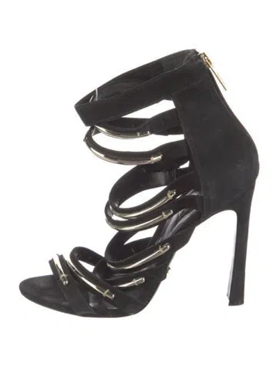 Pre-owned Schutz Suede Gladiator Sandals In Blue