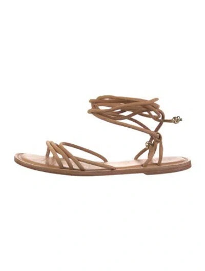 Pre-owned Schutz Suede Gladiator Sandals In Neutral
