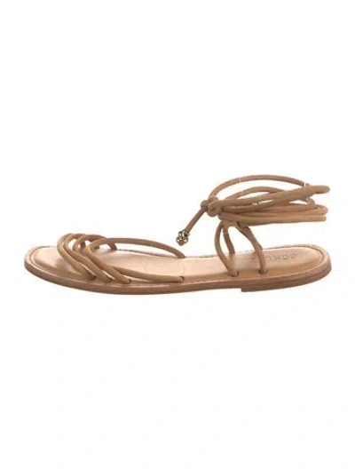 Pre-owned Schutz Suede Gladiator Sandals In Neutral
