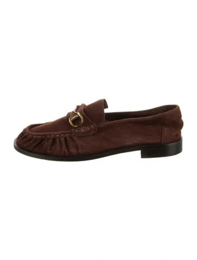Pre-owned Schutz Suede Loafers In Brown