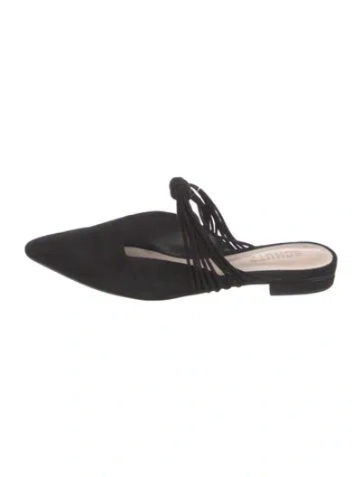 Pre-owned Schutz Suede Mules In Black