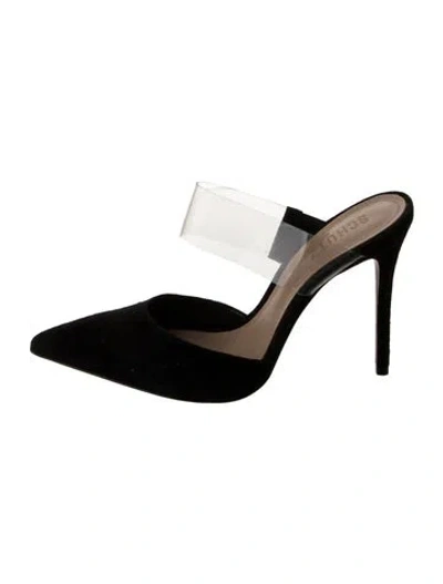 Pre-owned Schutz Suede Mules In White