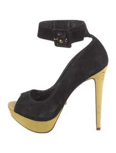 Pre-owned Schutz Suede Pumps In Black
