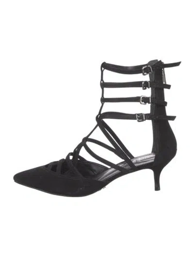 Pre-owned Schutz Suede Pumps In Black
