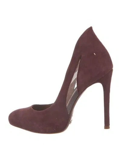 Pre-owned Schutz Suede Pumps In Burgundy