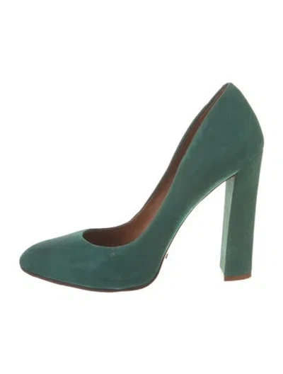 Pre-owned Schutz Suede Pumps In Green