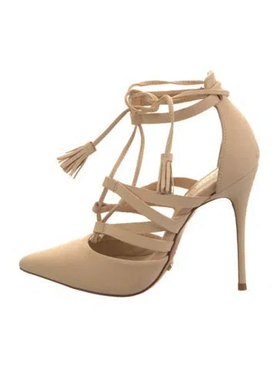 Pre-owned Schutz Suede Pumps In Neutrals