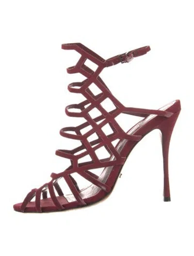 Pre-owned Schutz Suede Pumps In Red