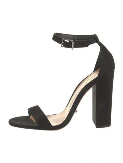 Pre-owned Schutz Suede Sandals In Black
