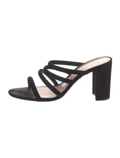 Pre-owned Schutz Suede Sandals In Black