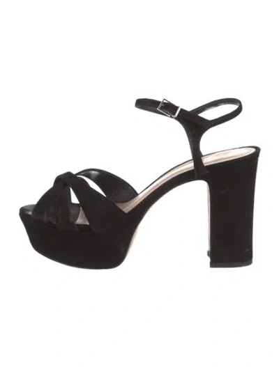 Pre-owned Schutz Suede Sandals In Black
