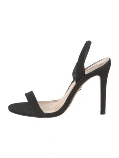 Pre-owned Schutz Suede Sandals In Black