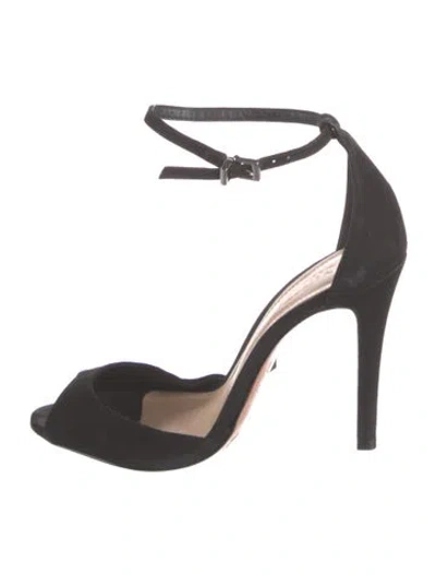 Pre-owned Schutz Suede Sandals In Black