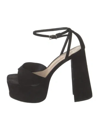 Pre-owned Schutz Suede Sandals In Black