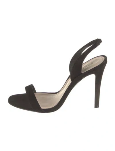 Pre-owned Schutz Suede Sandals In Black