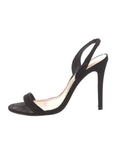 Pre-owned Schutz Suede Sandals In Black