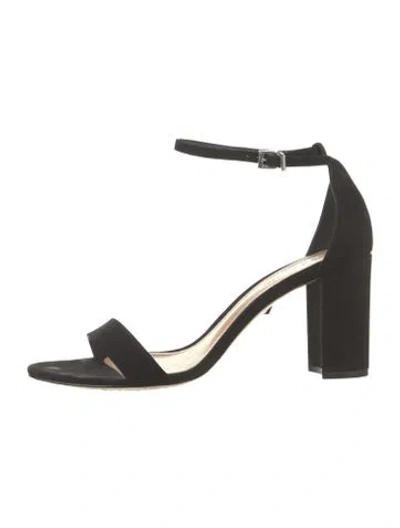 Pre-owned Schutz Suede Sandals In Black
