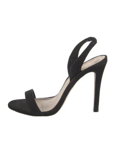 Pre-owned Schutz Suede Sandals In Black