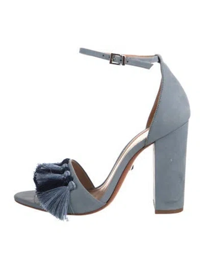 Pre-owned Schutz Suede Sandals In Blue