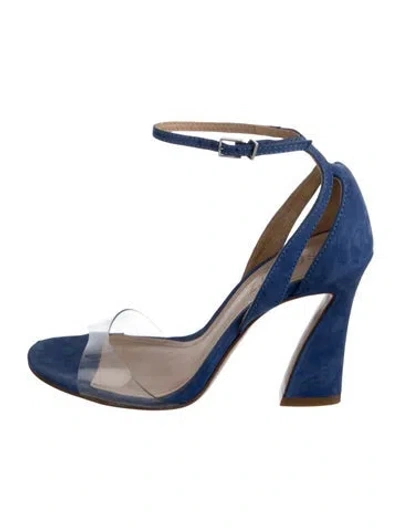 Pre-owned Schutz Suede Sandals In Blue