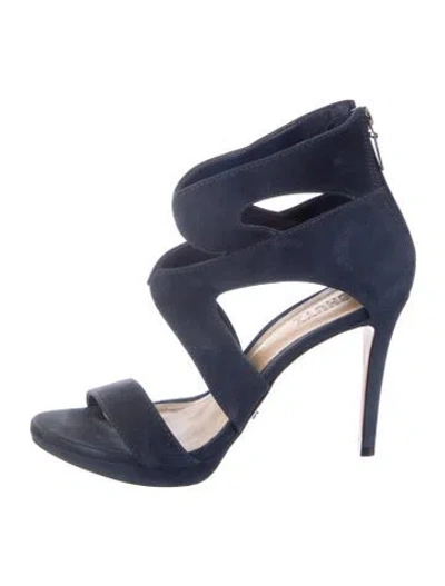 Pre-owned Schutz Suede Sandals In Blue