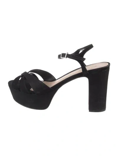 Pre-owned Schutz Suede Sandals In Blue