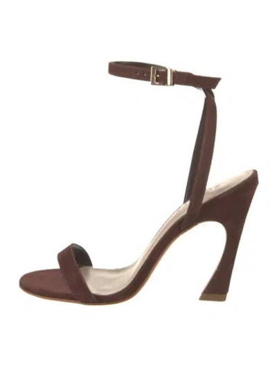 Pre-owned Schutz Suede Sandals In Brown