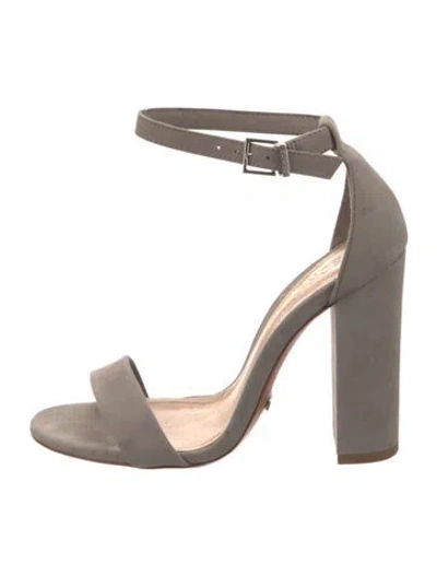 Pre-owned Schutz Suede Sandals In Gray