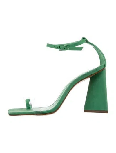 Pre-owned Schutz Suede Sandals In Green