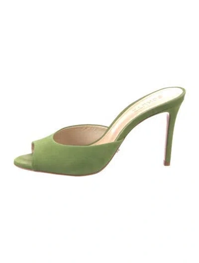 Pre-owned Schutz Suede Sandals In Green