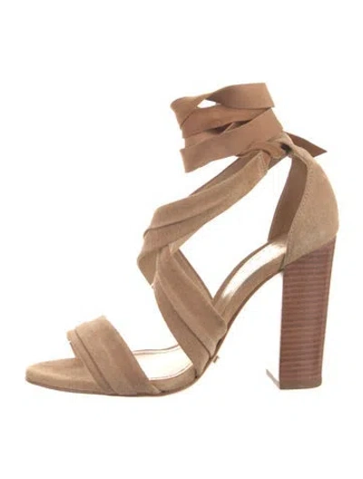 Pre-owned Schutz Suede Sandals In Neutral