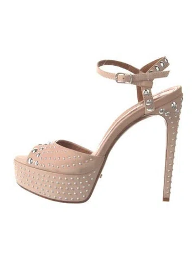 Pre-owned Schutz Suede Sandals In Neutral