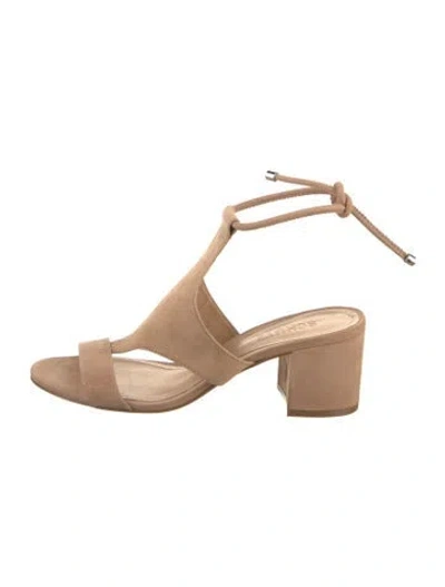 Pre-owned Schutz Suede Sandals In Neutral