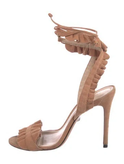 Pre-owned Schutz Suede Sandals In Neutral