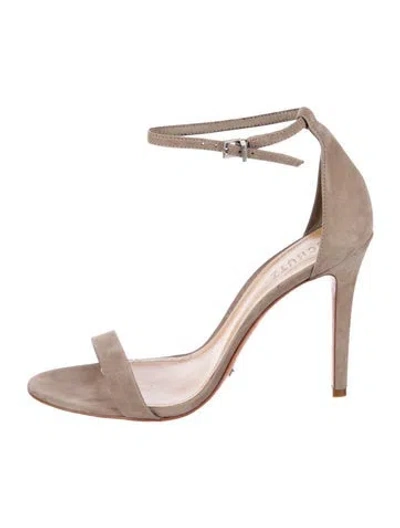 Pre-owned Schutz Suede Sandals In Neutral