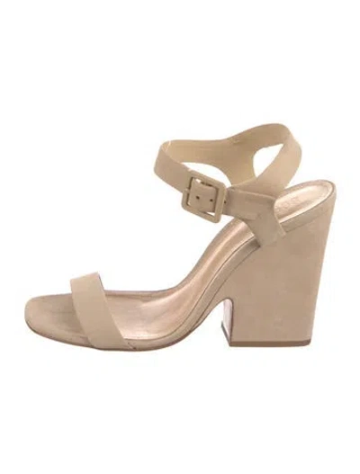 Pre-owned Schutz Suede Sandals In Neutral