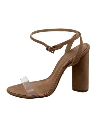 Pre-owned Schutz Suede Sandals In Neutral