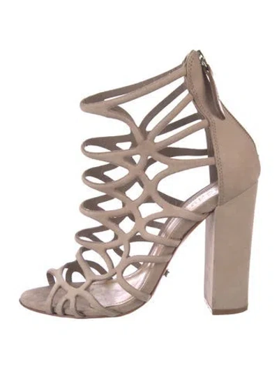 Pre-owned Schutz Suede Sandals In Neutral