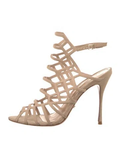 Pre-owned Schutz Suede Sandals In Neutrals