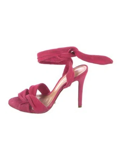 Pre-owned Schutz Suede Sandals In Pink