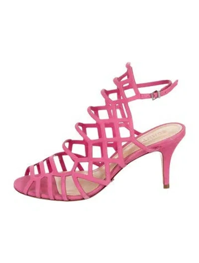 Pre-owned Schutz Suede Sandals In Pink