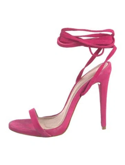 Pre-owned Schutz Suede Sandals In Pink