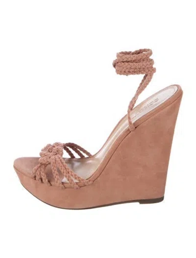 Pre-owned Schutz Suede Sandals In Pink