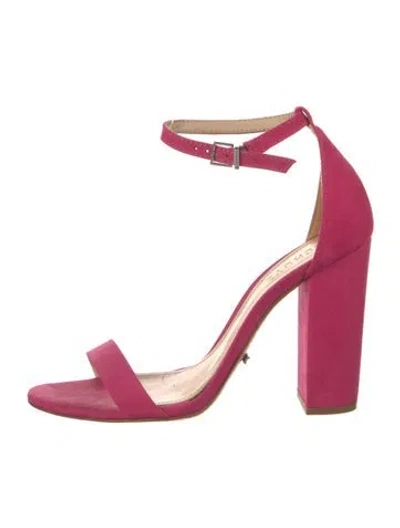 Pre-owned Schutz Suede Sandals In Red