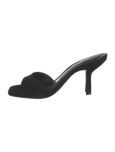 Pre-owned Schutz Suede Slides In Black