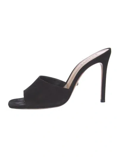 Pre-owned Schutz Suede Slides In Blue