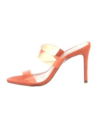 Pre-owned Schutz Suede Slides In Orange