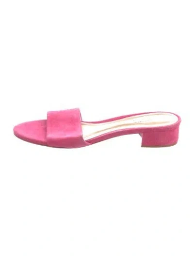 Pre-owned Schutz Suede Slides In Pink