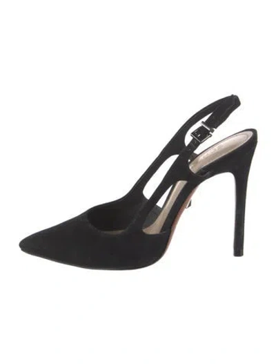 Pre-owned Schutz Suede Slingback Pumps In Black