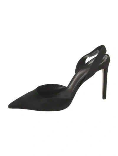 Pre-owned Schutz Suede Slingback Pumps In Black